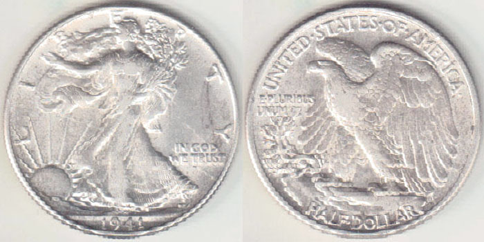 1941 USA silver Half Dollar (Walking Liberty) A004201